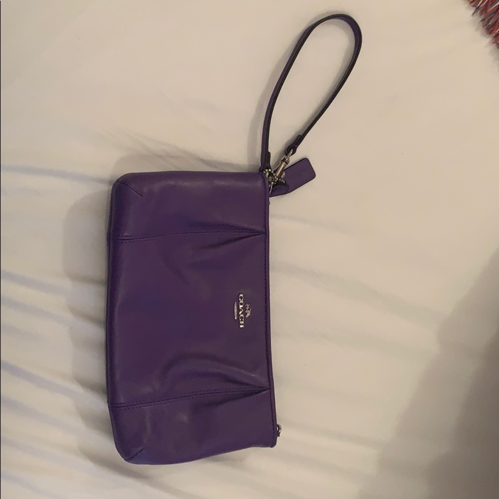 Coach leather wristlet